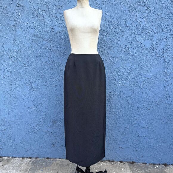 Vintage Column Skirt Plaid Maxi Minimalist Classic by Larry Levine office work - Picture 1 of 10